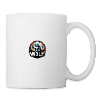 Wolf-Logo - Tasse - Weiß - Rechts