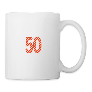 50. 50 JAHRE. 50-JÄHRIGES JUBILÄUM. 50-JÄHRIGES JUBILÄUM. - Tasse - Weiß - Rechts