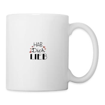 Hab dich lieb - Tasse - Weiß - Rechts