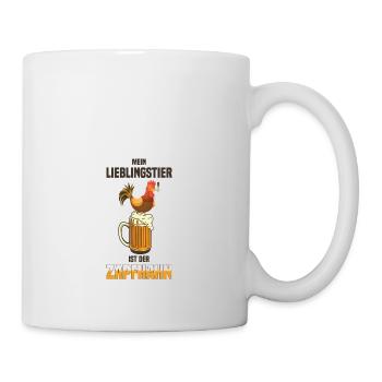 Favorit Bier Bier Alkohol Huhn Krug Favorit - Tasse - Weiß - Rechts