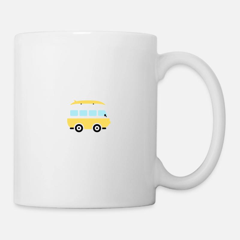 Small yellow van - Mug - white