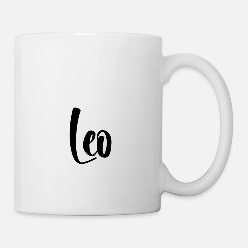 Name - Leo - Tasse - Weiß