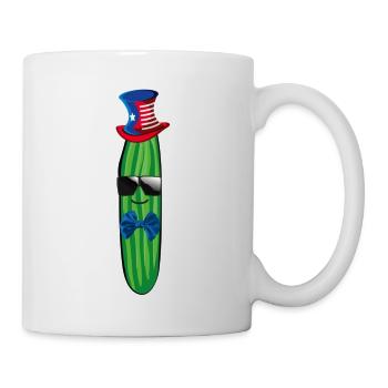 Concombre, Américain, Américain, États-Unis - Mug blanc - blanc - Droite