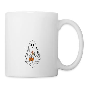 Süßer Geist Halloween Damen Gespenst Kostüm - Tasse - Weiß - Rechts