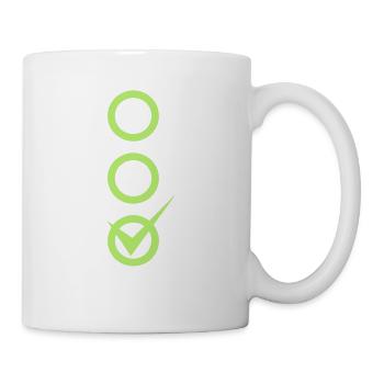 case coche ok valide ajouter texte - Mug blanc - blanc - Droite