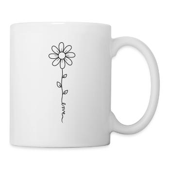 FLOWER LOVE - Floral motif - Mug - white - Right