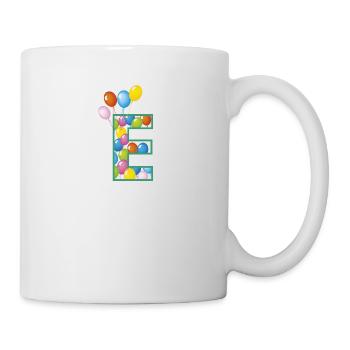 lettre E ballons - Mug blanc - blanc - Droite