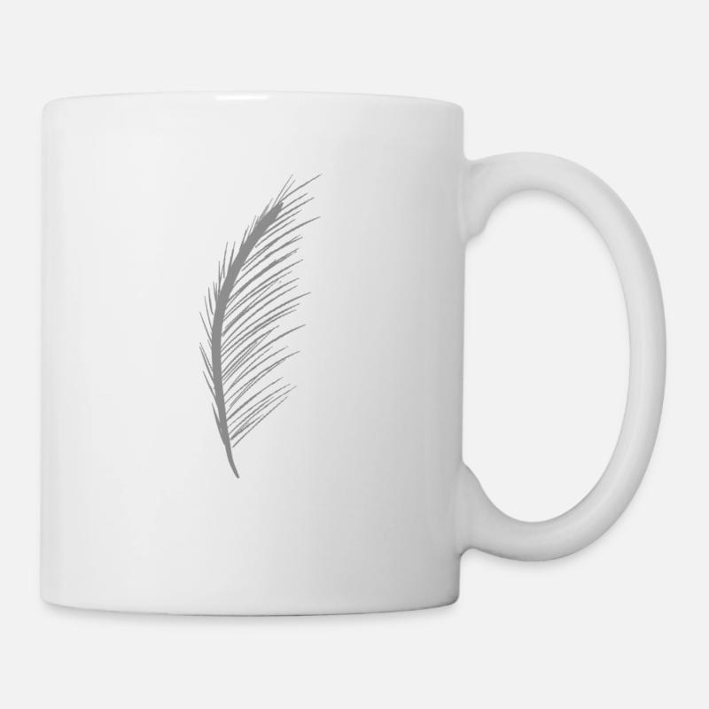 Einfache Feder - Tasse - Weiß