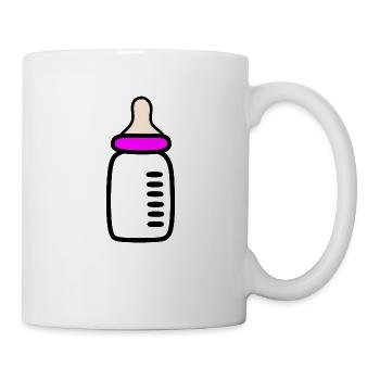 Baby 2025 Geburt Mädchen rosa Familie Geschenk - Tasse - Weiß - Rechts