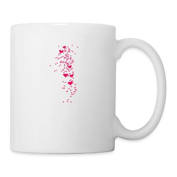 herzen,herz illustration,pink - Tasse - Weiß - Rechts