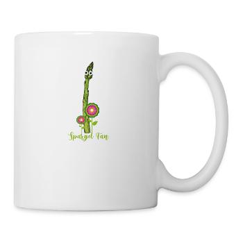 spargelfan,spargel,grüner spargel - Tasse - Weiß - Rechts