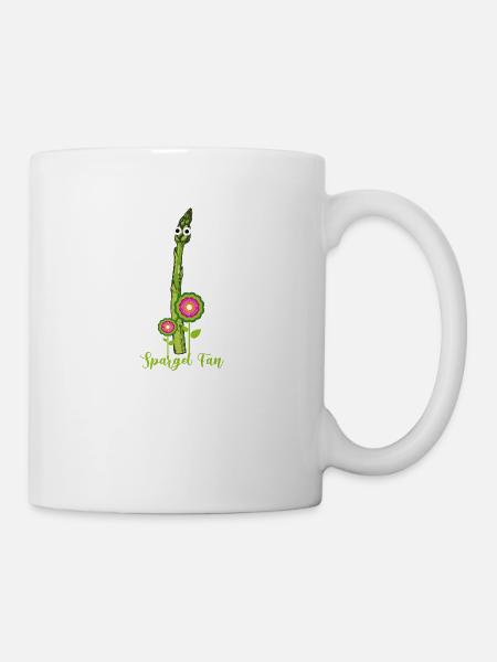 spargelfan,spargel,grüner spargel - Tasse - Weiß