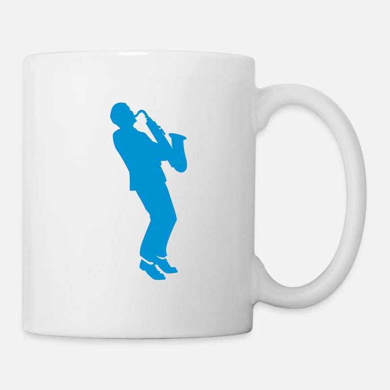 saxophone player - Tasse - Weiß