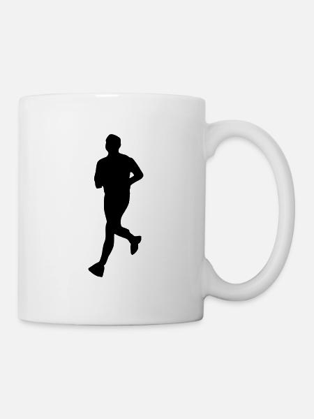Laufen Sportler - Tasse - Weiß