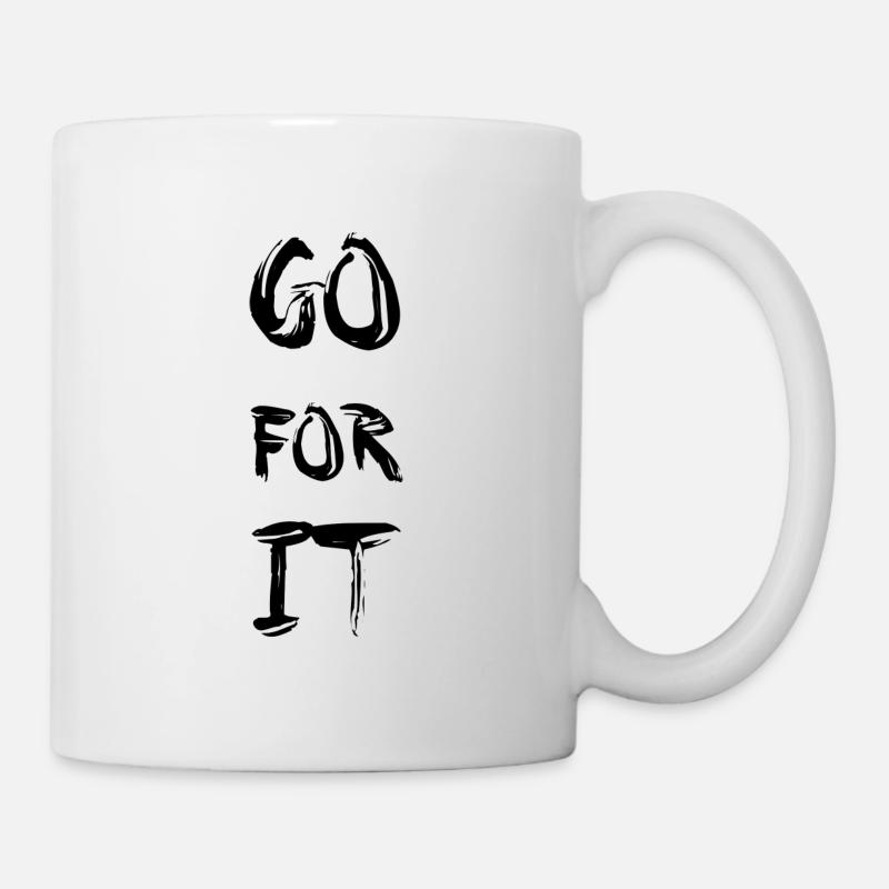 Go for it Motivation Mut Ziel Du schaffst das - Tasse - Weiß