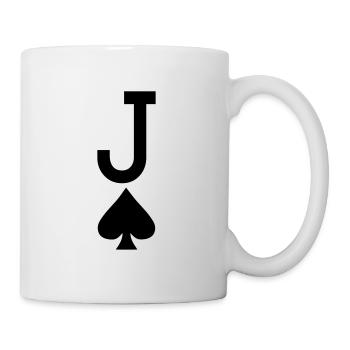 Poker Spielkarte - Pik Bube / Joker - Tasse - Weiß - Rechts