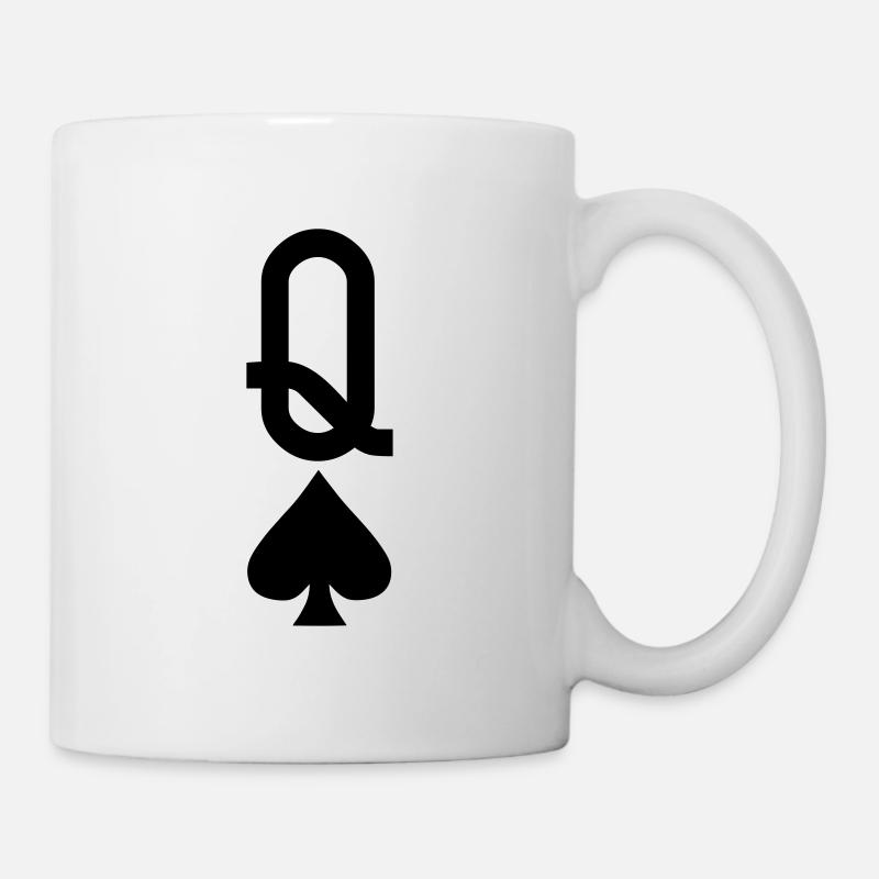 Poker Playing Card - Spades Lady - Mug - white