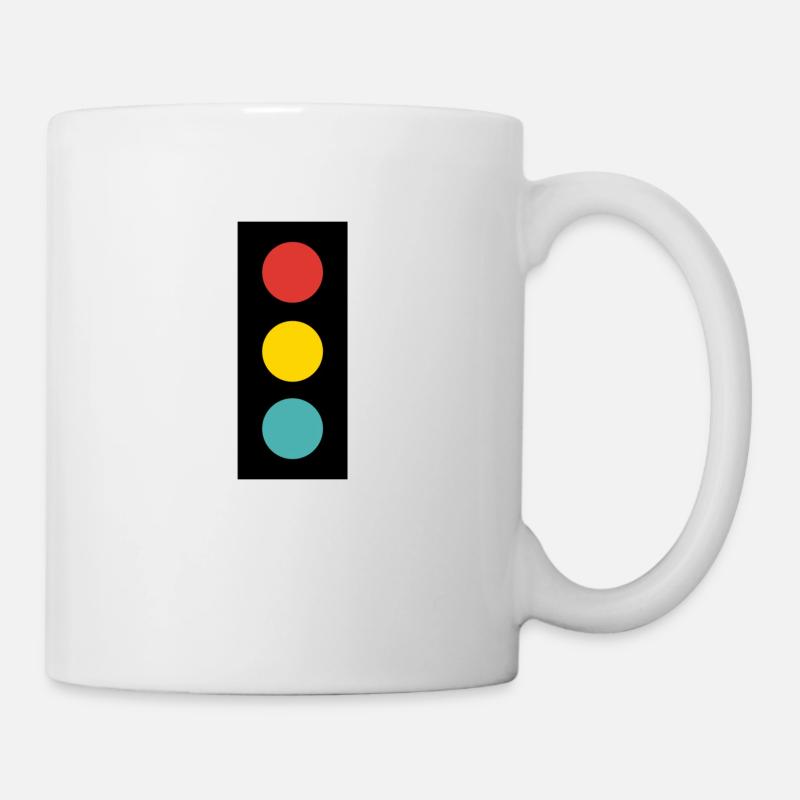 Feu de circulation pour enfants - Mug blanc - blanc