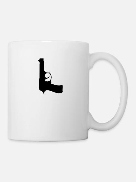 pistole - Tasse - Weiß