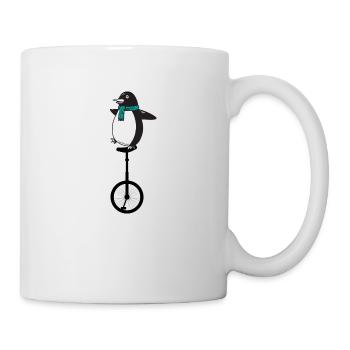 Unicycle unicycle artist penguin unicycling unicycle - Mug - white - Right