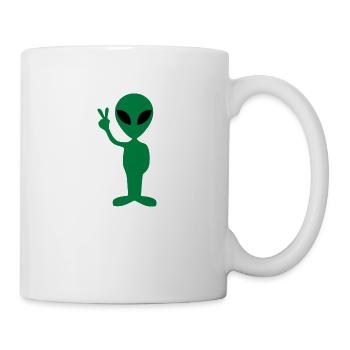 alien de paix - Mug blanc - blanc - Droite