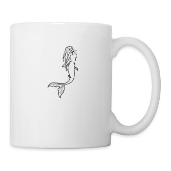 Zeichnung Meerjungfrau - Tasse - Weiß - Rechts