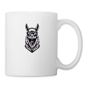 Cooles Alpaka - Tasse - Weiß - Rechts