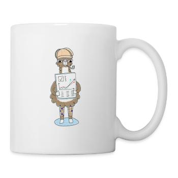 Detektiv-Lama mit Pfeilgrafik - Tasse - Weiß - Rechts
