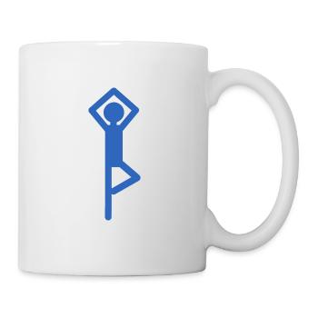 Silhouette yoga - Mug blanc - blanc - Droite