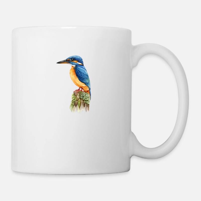 Eisvogel - Tasse - Weiß