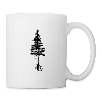 Bicycle fir-tree - Mug - white - Right