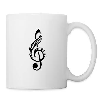 Clef Cool Tattoo Musique Style Tribal - Mug blanc - blanc - Droite