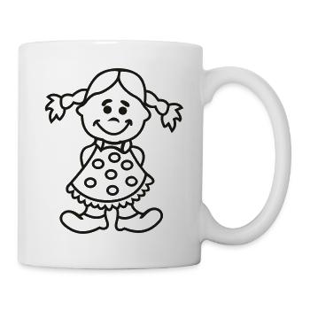 mädchen T Shirt selber gestalten - Tasse - Weiß - Rechts