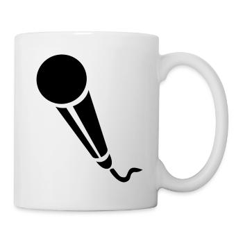 Mikrofon - Musik - Tasse - Weiß - Rechts