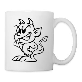 teufel T Shirt selber gestalten - Tasse - Weiß - Rechts