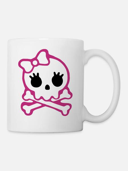 skull - Tasse - Weiß