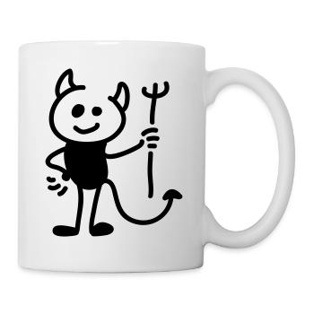 Kleiner Teufel - Line - Tasse - Weiß - Rechts