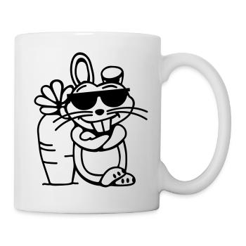 Cooler Hase (vec) - Tasse - Weiß - Rechts