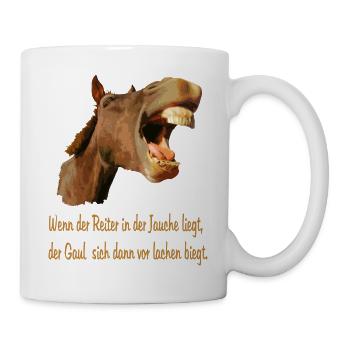 Zum Lachen - Tasse - Weiß - Rechts