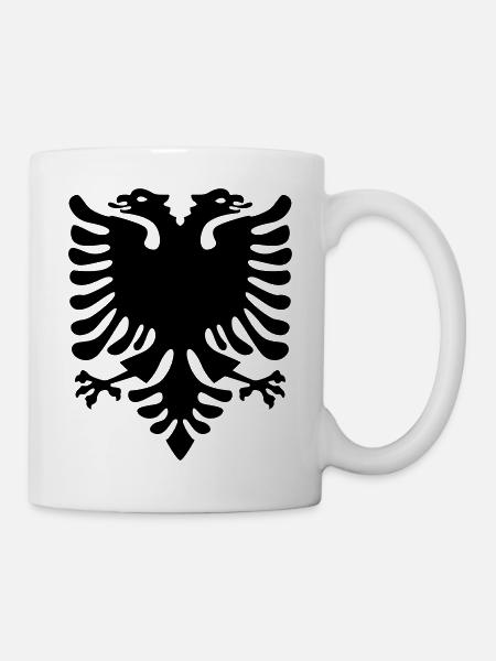 Albanischer Adler - Tasse - Weiß