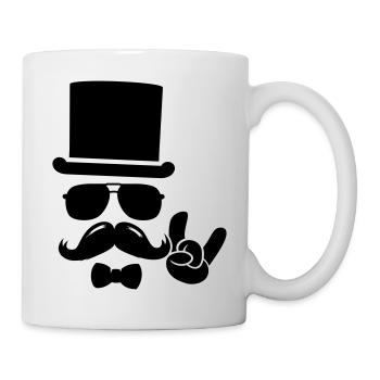 Retro Hipster Moustache Bräutigam t-shirts - Tasse - Weiß - Rechts