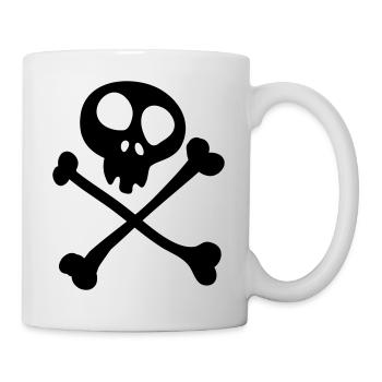 Pirat (Totenkopf) - Tasse - Weiß - Rechts