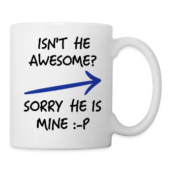 couple love awesome - Mug blanc - blanc - Droite