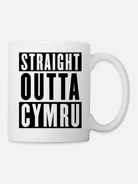 Straight Outta Cymru - Wales Rugby - Mug - white