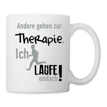 Therapie Laufen - Tasse - Weiß - Rechts