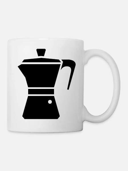 bialetti kaffee espressokanne - Tasse - Weiß