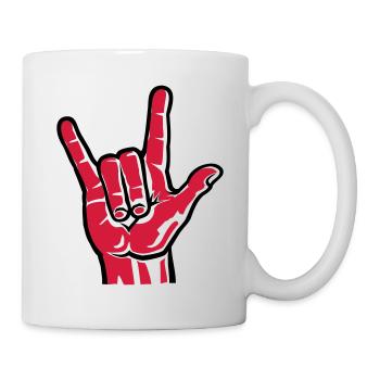 Devil Rock Hand (short) 2c - Mug - white - Right