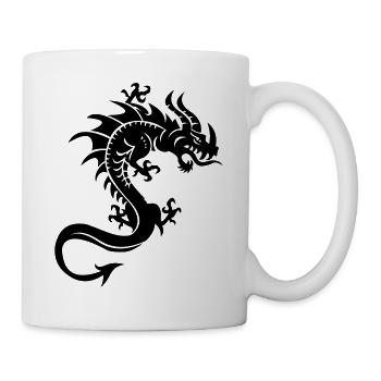 Dragon, Dragon, Tribal - Mug blanc - blanc - Droite