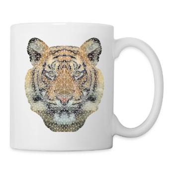 Polygon Tiger Transparent - Tasse - Weiß - Rechts