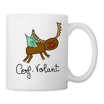 cerf volant - Mug blanc - blanc - Droite